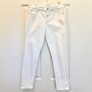 Loft Classic White Women's Jeans - Clean Slim Fit, Size 30/10